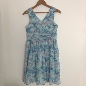 SOLD! Girls Floral Chiffon Sleeveless Dress Sz 16